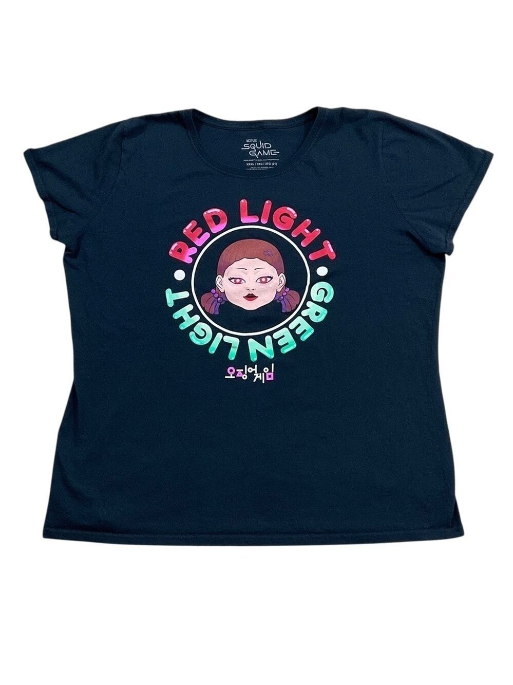 Netflix Squid Game T-Shirt XXXL Red Light Green Light Doll Graphic Tee Unisex